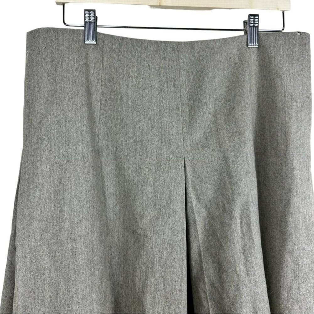 Chloé Womens Gray Pleated A-Line Wool & Cashmere Blend Skirt T44 Made In France - Picture 4 of 10